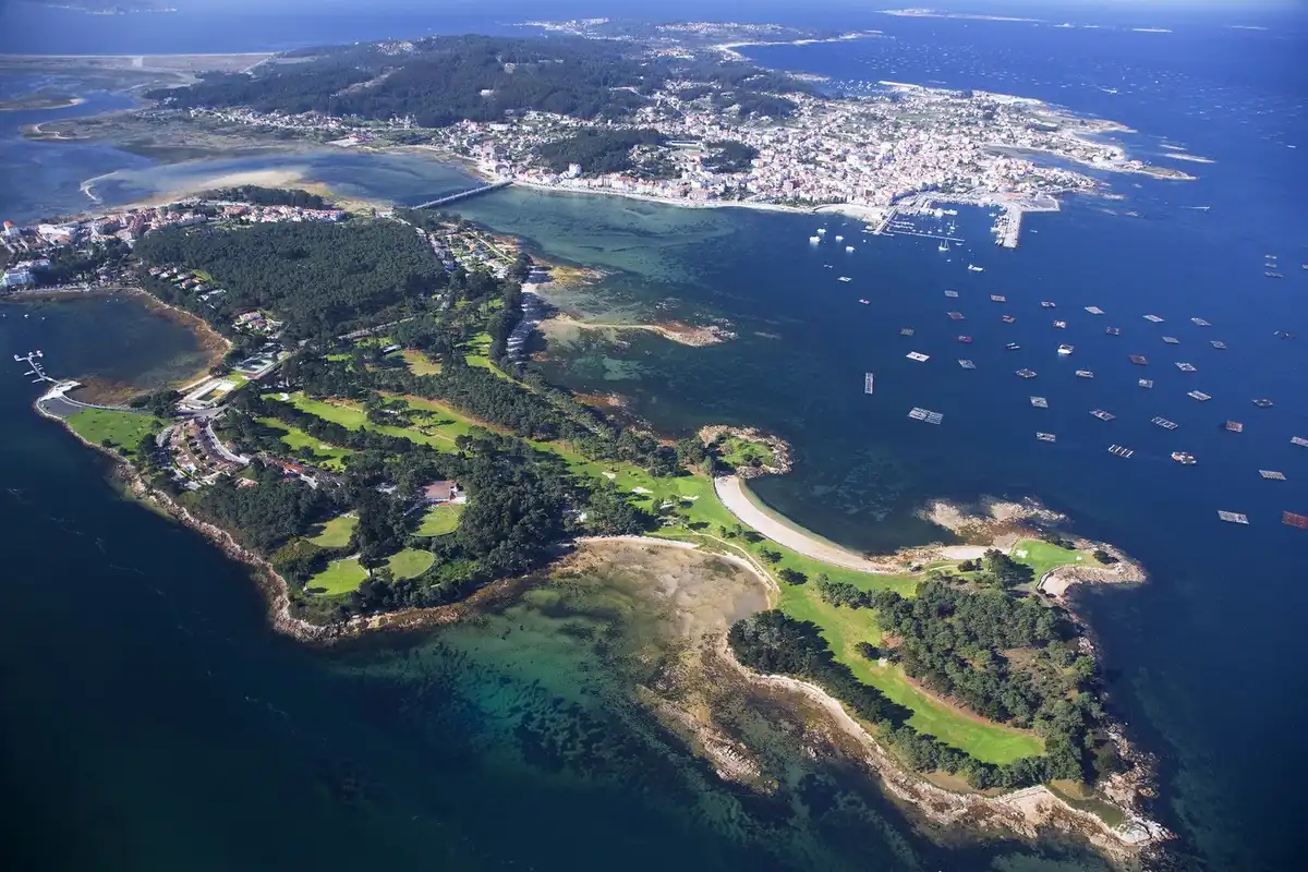 Vista aérea de la Isla de La Toja